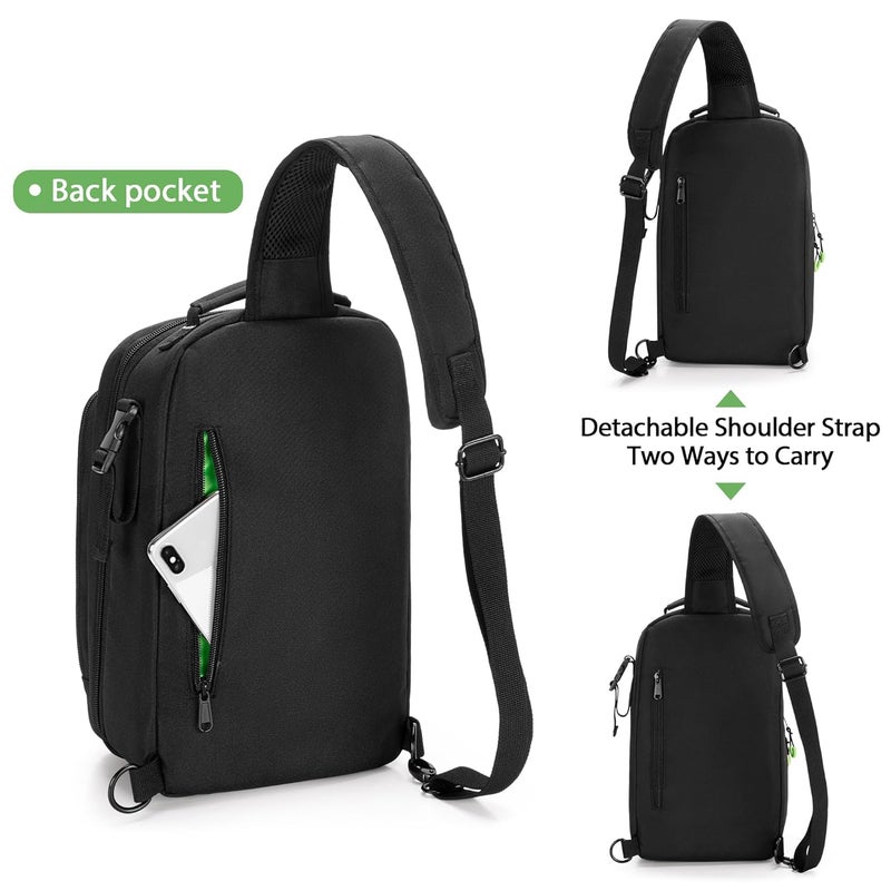 PGmoon Sling Carrying Case Compatible with Xbox Series S Game Console, Storage Travel Bag for Wireless Controllers and More Accessories (Patent Design) - Image 4